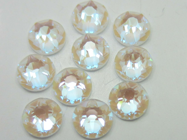 72 pcs. 20ss ELECTRIC WHITE DeLITE HOT FIX European Rhinestones